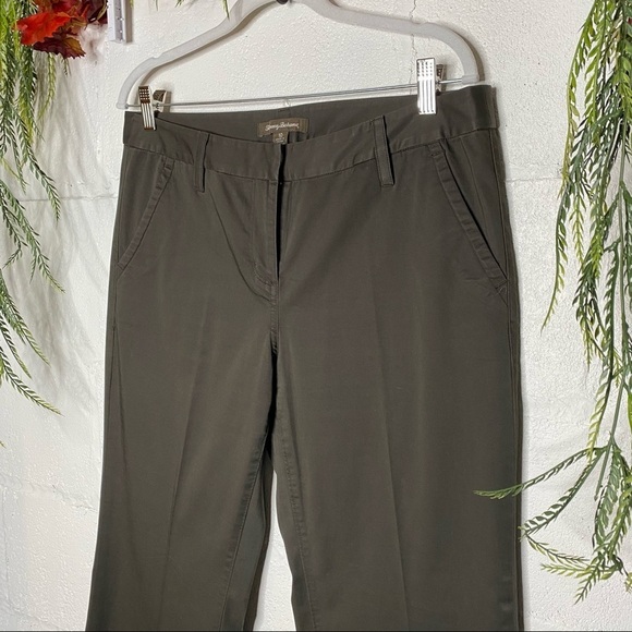 Tommy Bahama Olive Green Wide Leg Chino Khaki Trousers Size 10 - Picture 2 of 8